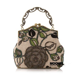 珠绣搭配穿旗袍小包晚装手拿宴会包包女百搭名媛复古礼服晚宴手包