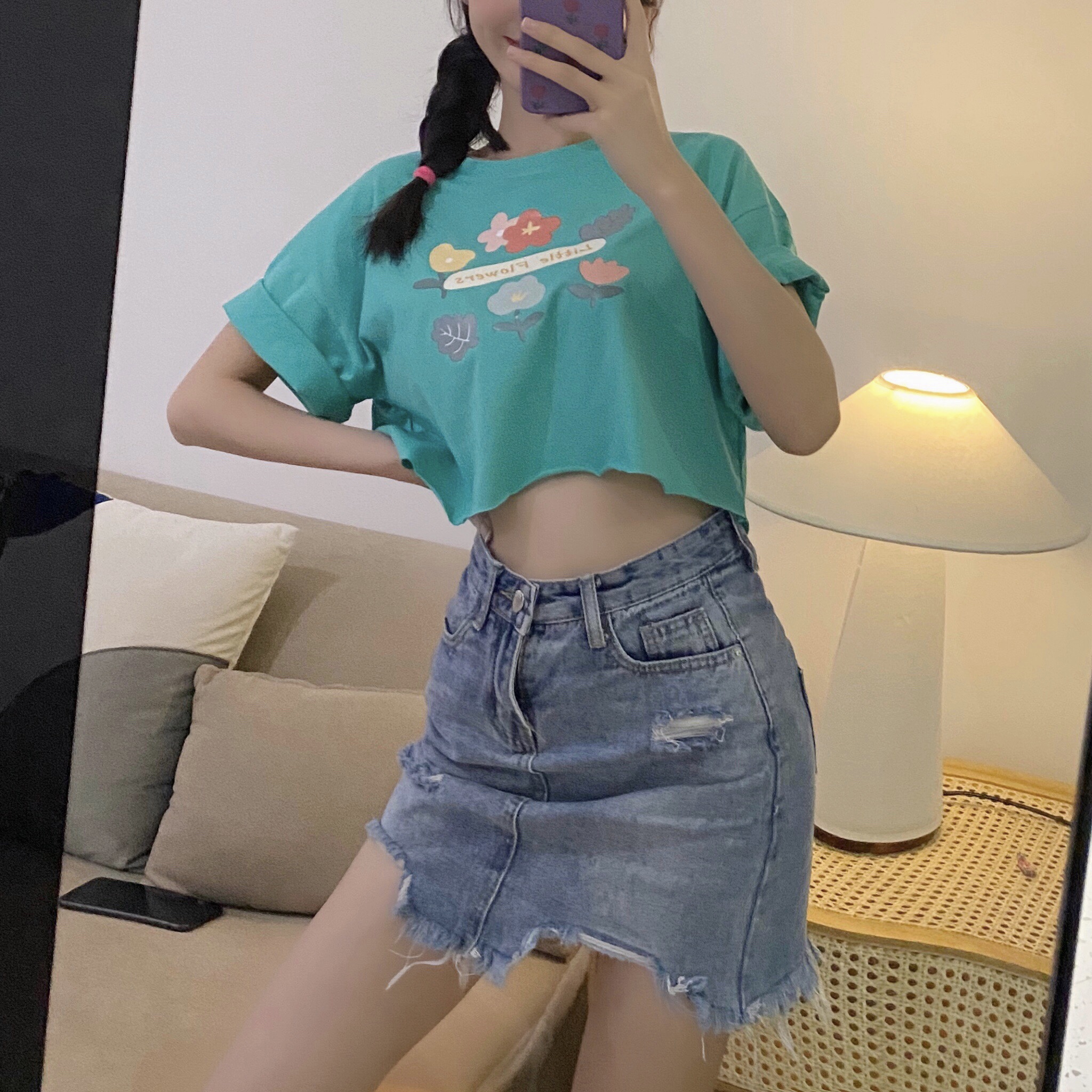 Women's long cotton T-shirt