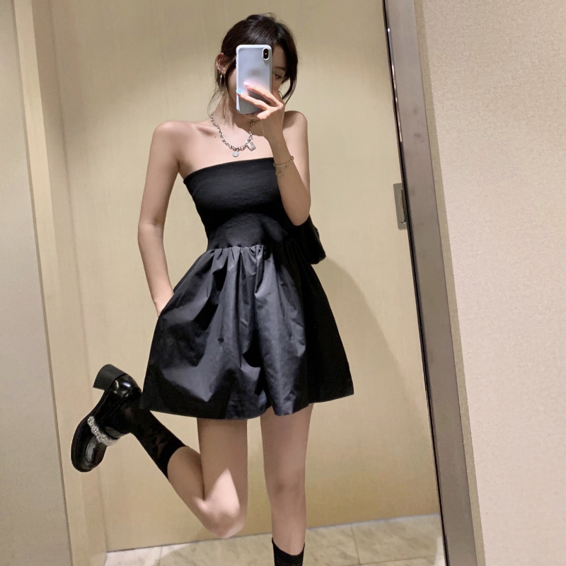 官方高級感連衣裙女抹胸連體褲裙夏裝新款胖設計感小眾收