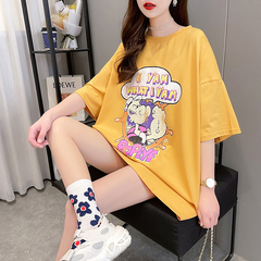 Real shot short sleeve T-shirt women's summer new Korean lace top medium large women's wear