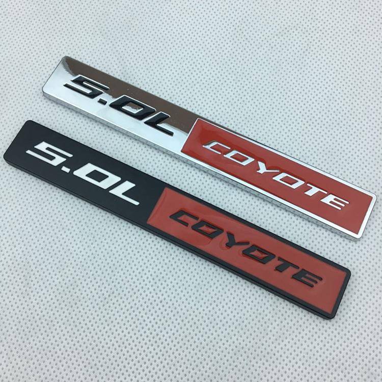 适用于福特改装野马5.0L COYOTE 叶子板车标 蒙迪欧改装标 车身贴