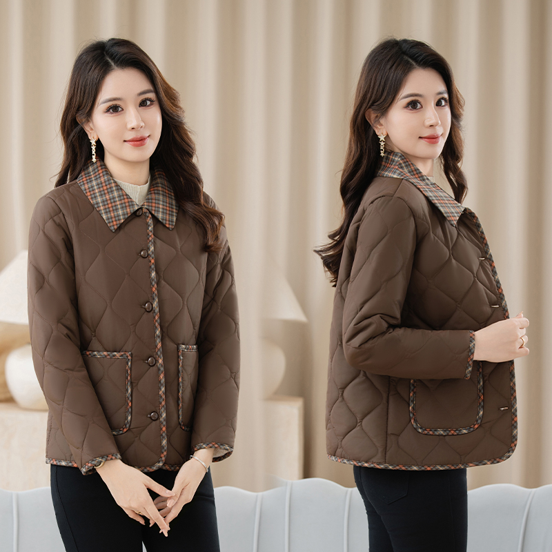 新款洋气保暖妈妈装保暖小棉衣女