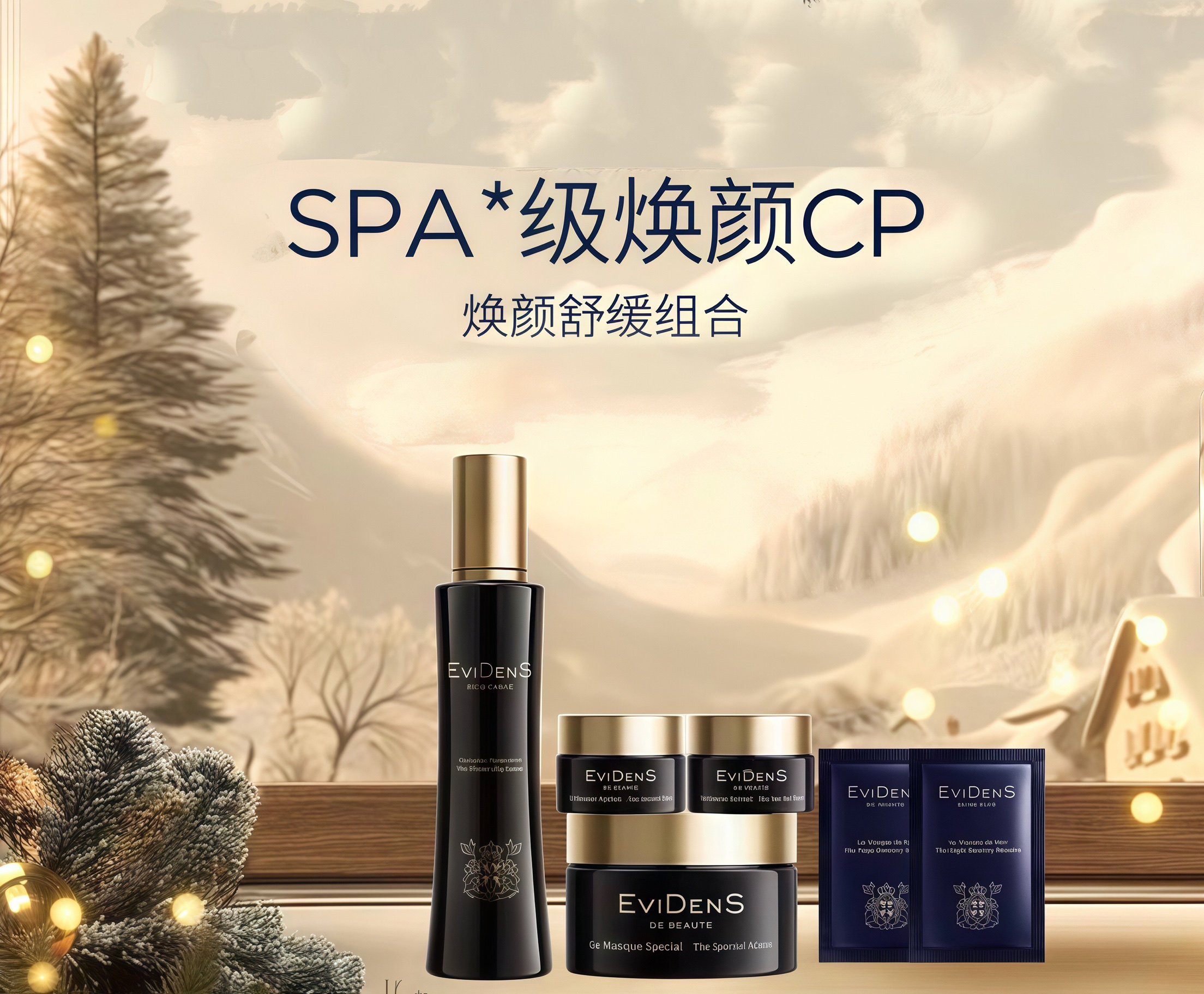 伊菲丹套装超级面膜50ml精粹水200ml超级面膜10ml*2卸妆乳3ml*2