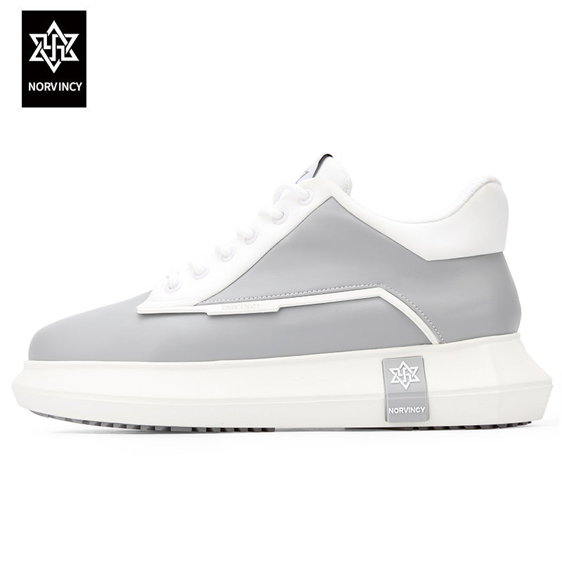 诺凡希潮牌新款韩版低帮板鞋男潮流百搭时尚情侣增高运动休闲鞋潮