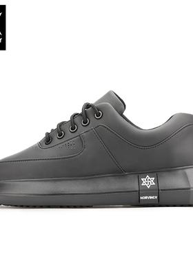 诺凡希& 红色鞋男个性春季新款厚底增高时尚潮流皮革男士休闲板鞋