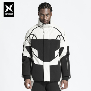 NORVINCY/诺凡希男式户外石墨烯云绒保暖防风立领棉服