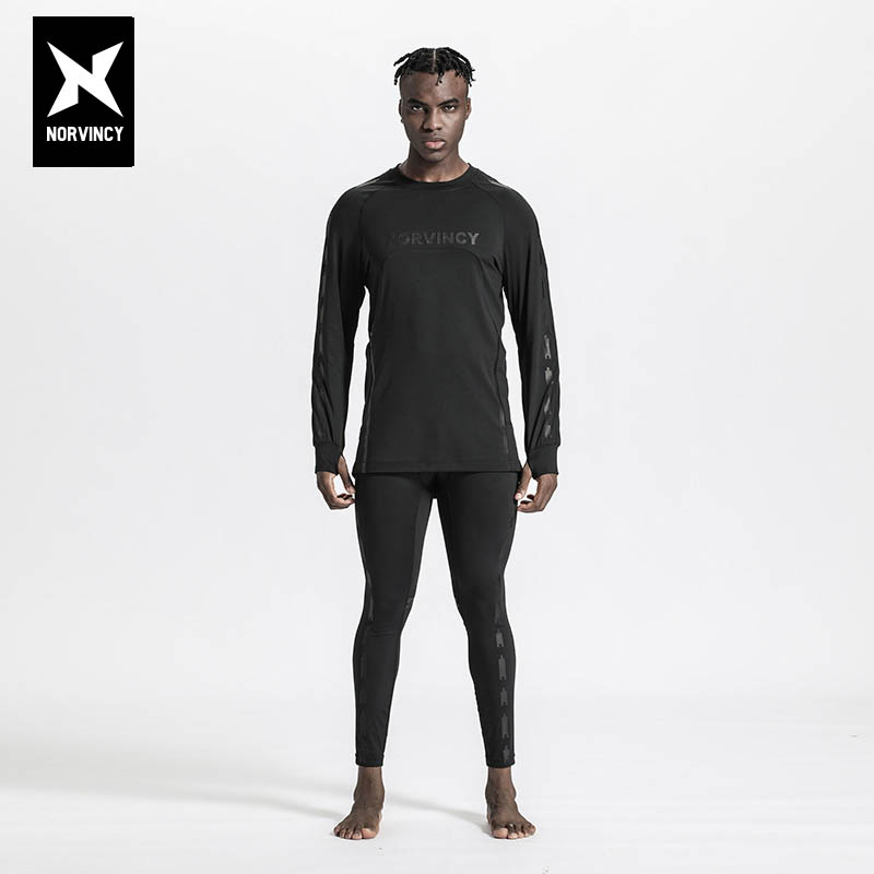 诺凡希长袖圆领男女款纯色打底衫