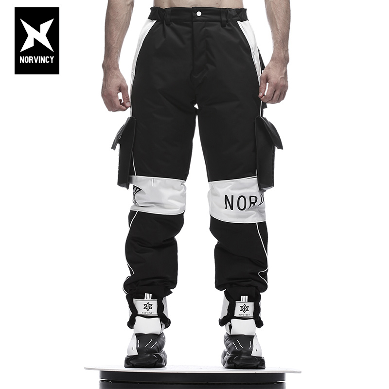 宽松户外防寒大码青年潮流羽绒裤