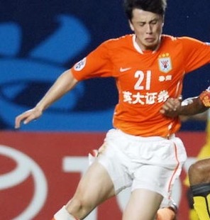 2009年联赛山东球衣广告号码定制臂章印字印号亚冠