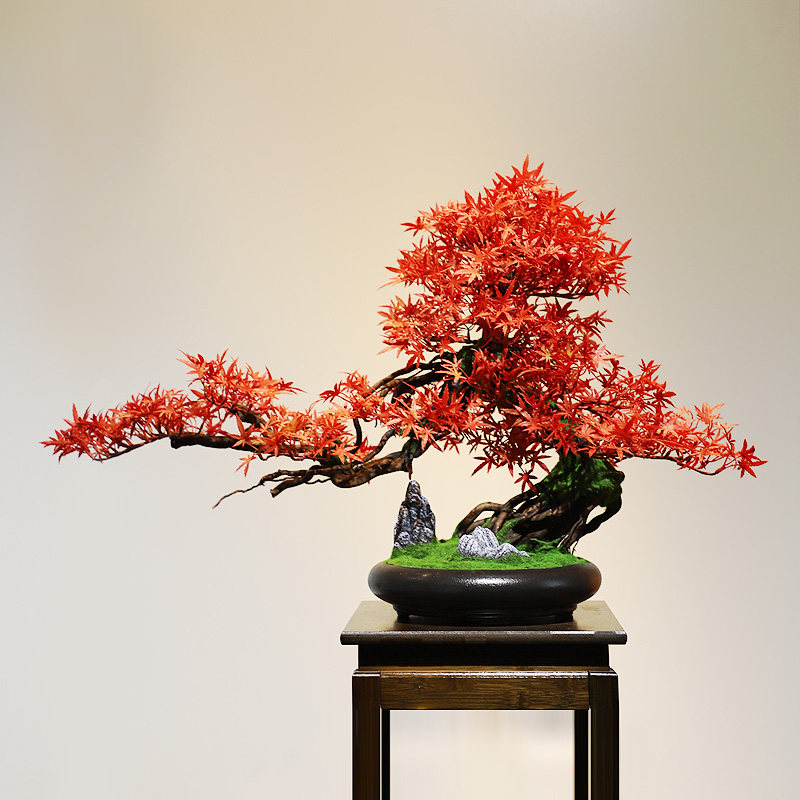 仿真红枫仿真绿植摆件玄关客厅图片