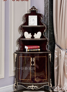 法式实木新古典风书柜黑檀