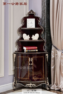 欧式 实木家具新古典黑檀钢琴漆M601三角书柜角柜2 法式