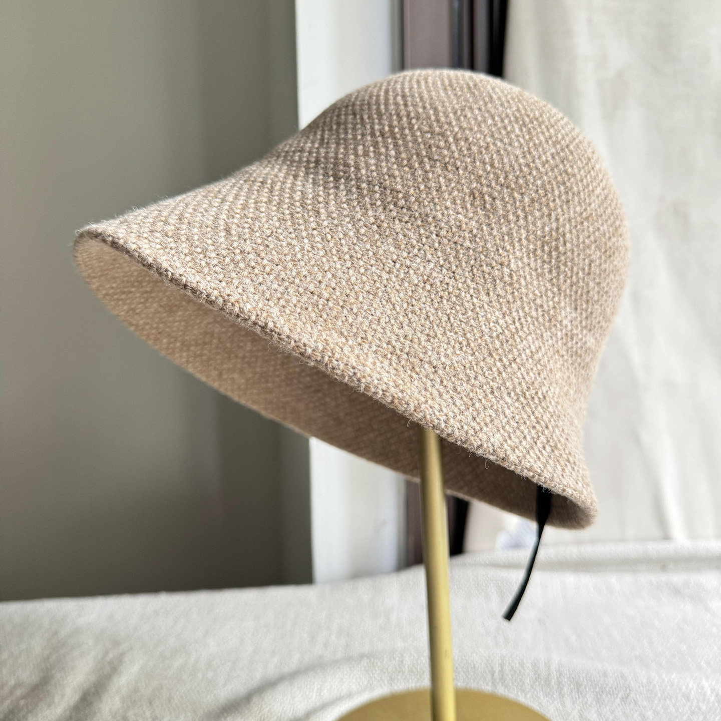 2025年出日本单羊毛针织帽子女秋冬时尚复古盆帽灰色显脸小保暖帽,服饰配件/皮带/帽子/围巾,帽子,淘宝优惠券,粉丝福利购,淘宝优惠卷