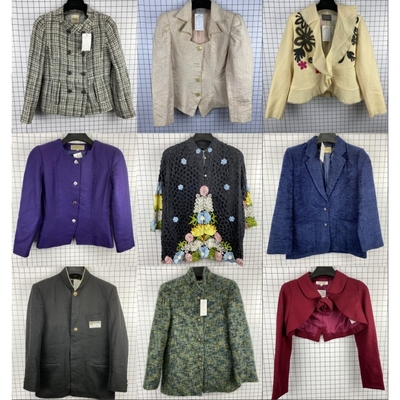 Vintage古着日制欧洲站女羊毛复古气质优雅气质小香风西装外套AD1