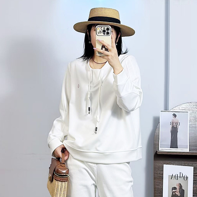 大码女装春季长袖圆领卫衣打底衫