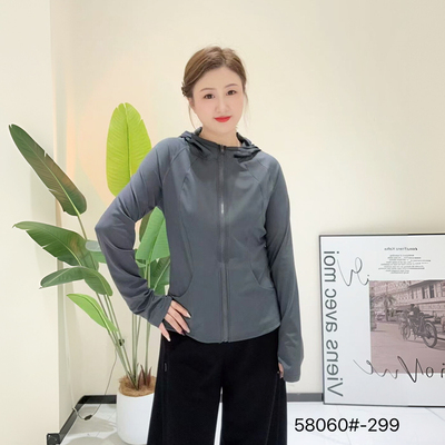 金影奇秋季新款连帽薄外套女修身弹力大码女装百搭外穿上衣58060