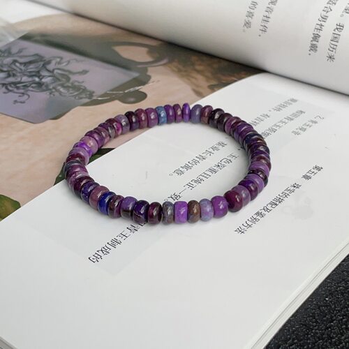 R南非舒俱来帝王紫算盘珠单圈手串/6.5mm/AZB18219（羽柔）
