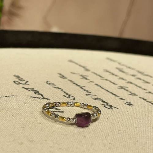 南非舒俱来酱红钻切18k戒指（呦金）AZB10591