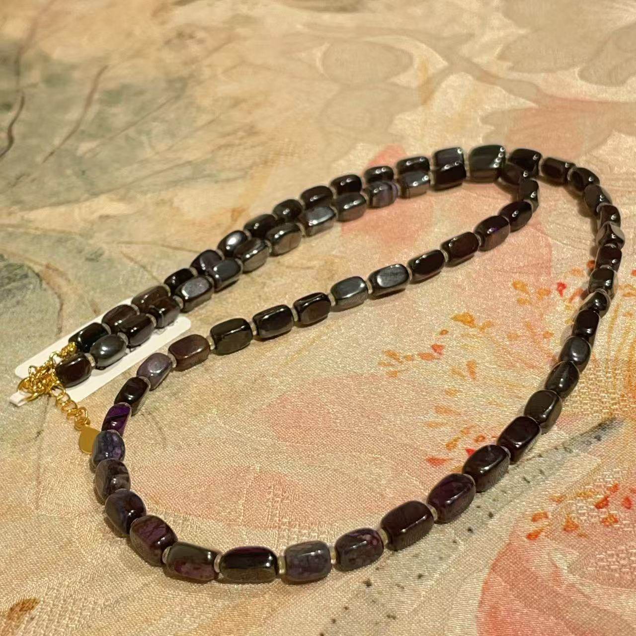 南非舒俱来黑苏四棱珠项链S925/45cm（暮语）AZB11570,珠宝/钻石/翡翠,颈饰,淘宝优惠券,粉丝福利购,淘宝优惠卷