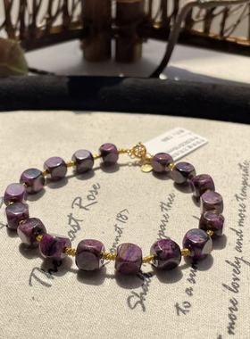 舒俱来魔方泥地桃红手链S925/16cm(曲阑)AZB8229