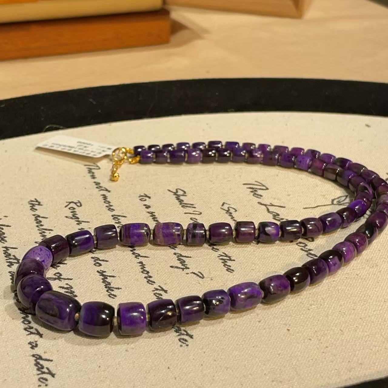 南非舒俱来帝王紫老型珠项链18k/45cm（孤山）AZB9724孤品