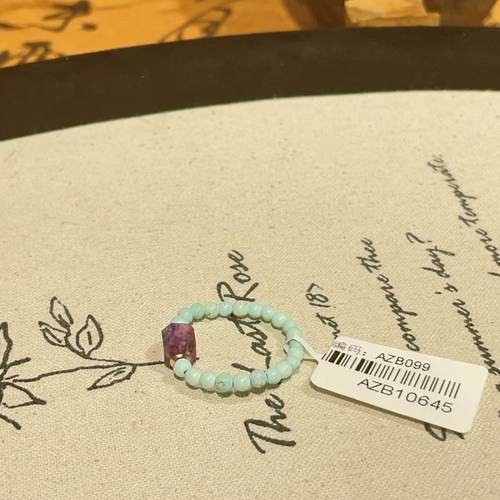 南非舒俱来酱红钻钱绿松戒指18k（知若）AZB10645