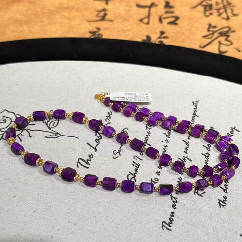 南非舒俱来高阶红丝绒钻切项链/18k/45cm（初静）AZB11305