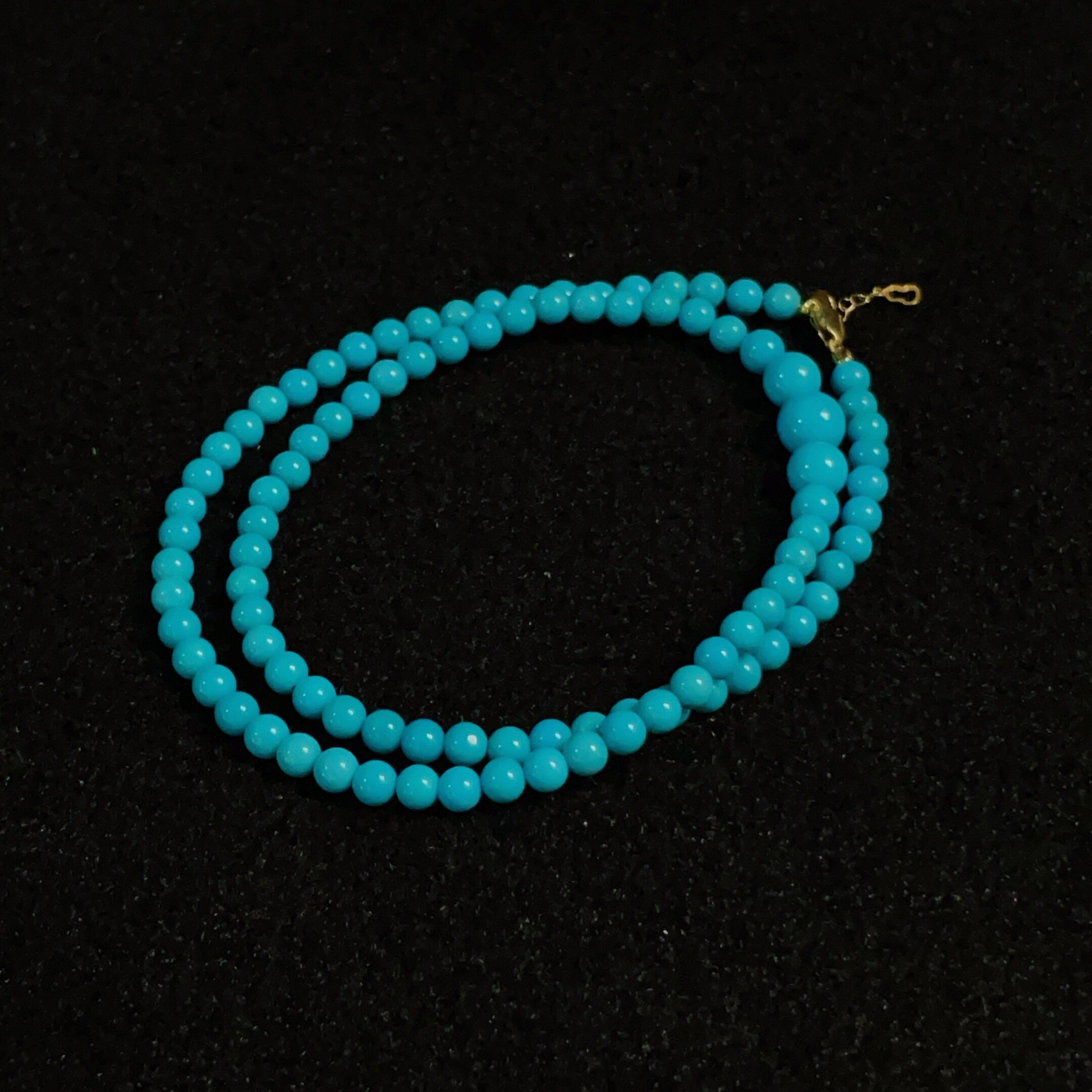 金美松绿松石圆珠塔链/18k/AZB16853/4-7mm(苓苓)