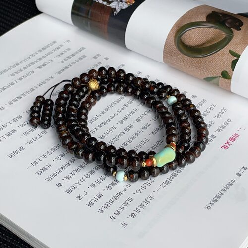 H馆藏级翳珀琥珀项链7mm/s925/55cm/AZB18256