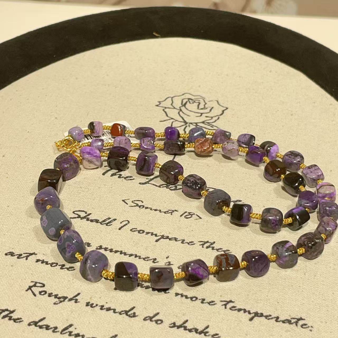 南非舒俱来夹层皇家紫魔方项链S925/45cm（芮欣）AZB11184,珠宝/钻石/翡翠,手饰,淘宝优惠券,粉丝福利购,淘宝优惠卷