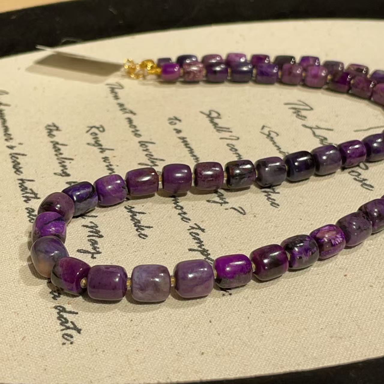 南非舒俱来酱红老型珠项链18k/45cm（秋溟）AZB9719