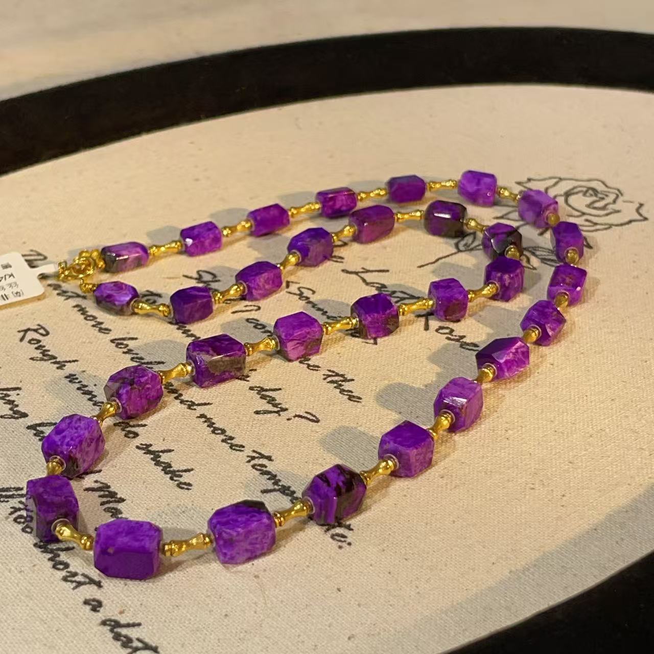 南非舒俱来高阶丝绒钻切项链/18k/45cm（润玉）AZB10168