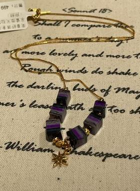 南非舒俱来夹层皇家紫微笑脸项链S925（寂颜）AZB10485