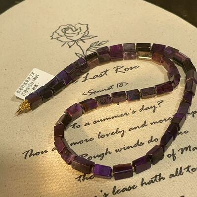 南非舒俱来帝王紫四棱珠项链/18k/45cm（静翕）AZB11273