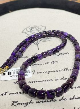 南非舒俱来帝王紫老型珠素链40cm/18k(夜雪)AZB11095