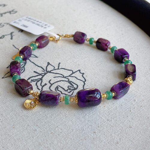 南非舒俱来帝王紫玉化翡翠手链/S925(季然)AZB13733