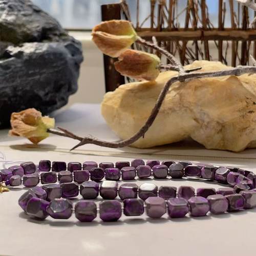 舒俱来泥地皇家紫钻切素款项链18k/45cm/4.5mm+/AZB4718（夜蝶）