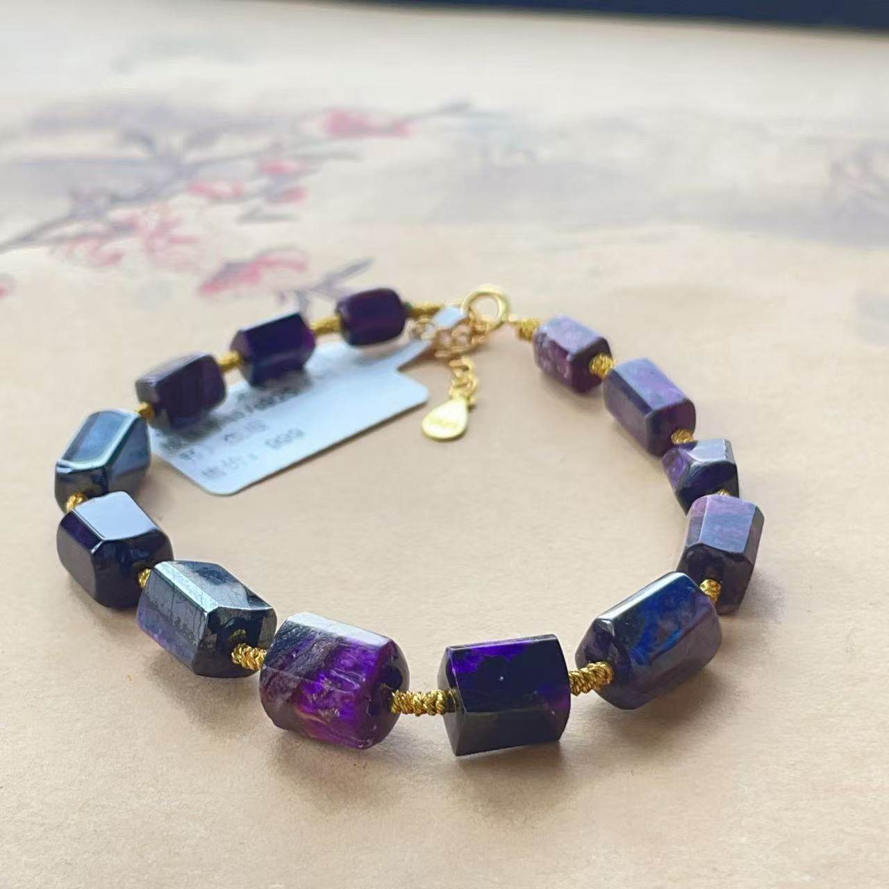 南非舒俱来皇家紫四棱珠手链/s925（鲤书）微瑕AZB10540,珠宝/钻石/翡翠,手饰,淘宝优惠券,粉丝福利购,淘宝优惠卷