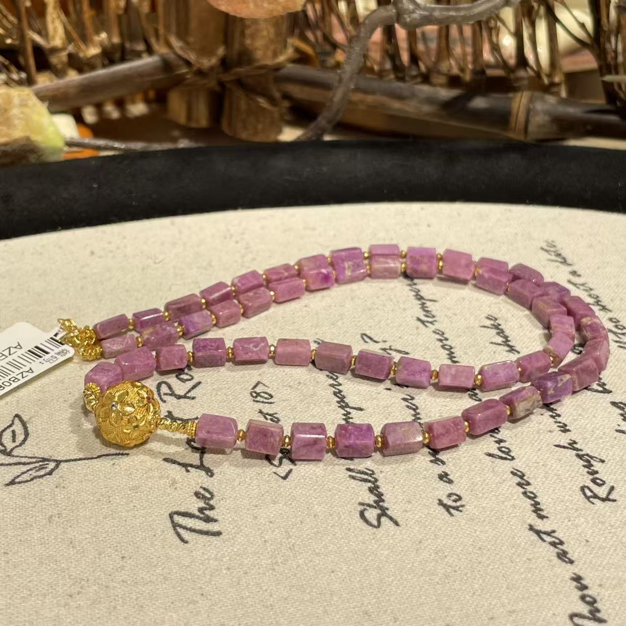 南非舒俱来粉樱花玉化直切项链18k/42cm(星槎)AZB8814