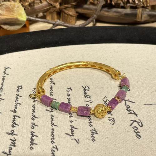 南非舒俱来粉樱花直切半镯手串/18k（烛泪）AZB8693