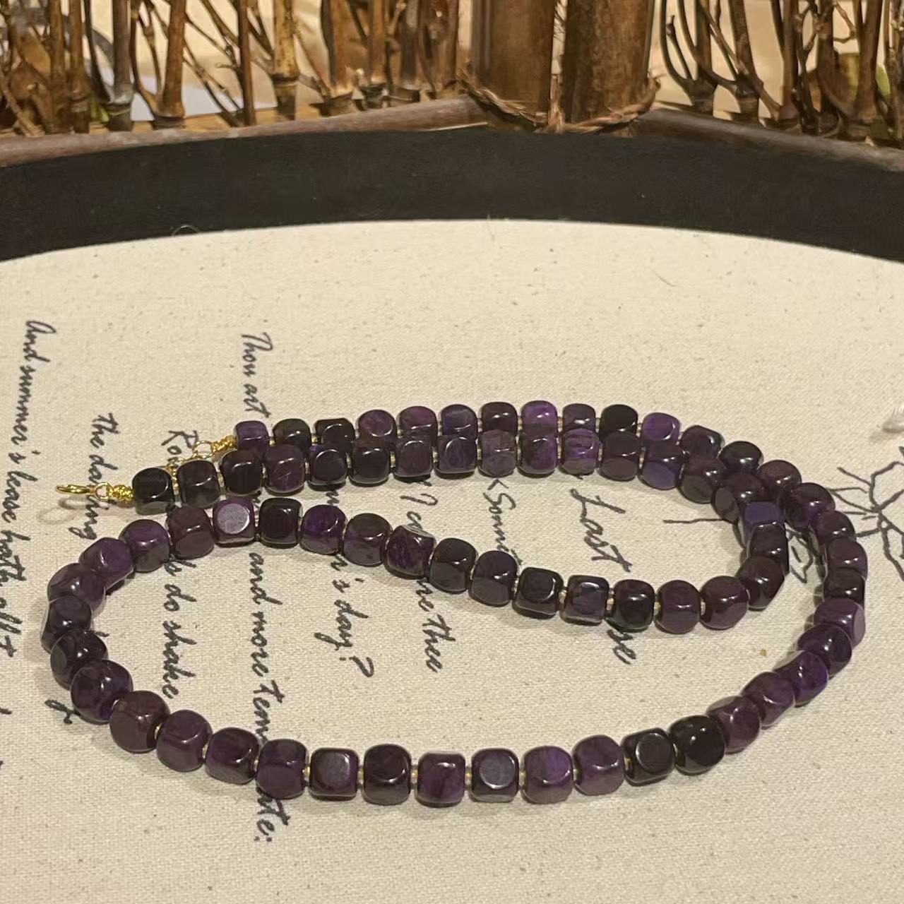 南非舒俱来帝王紫魔方项链/18k/45cm（闻笛）AZB10372