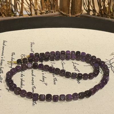 南非舒俱来帝王紫魔方项链/18k/45cm（闻笛）AZB10372