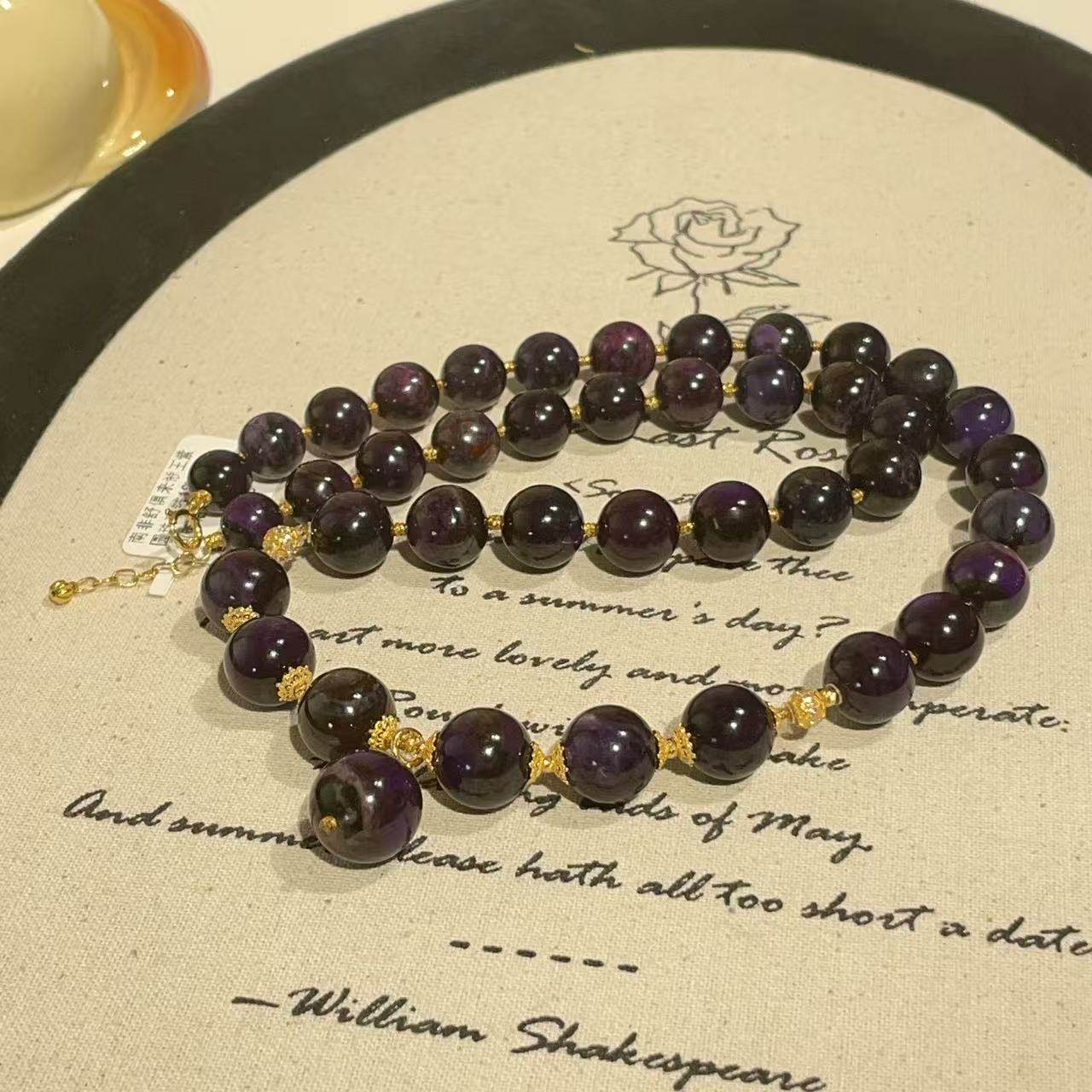 南非舒俱来帝王紫圆珠项链18k/45cm(芮怡)AZB11187,珠宝/钻石/翡翠,手饰,淘宝优惠券,粉丝福利购,淘宝优惠卷