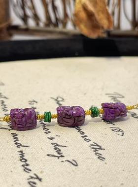 舒俱来帝王紫貔貅延长链/18k/4.5cm/约5.5*8.5mm+/AZB6824(淮序)