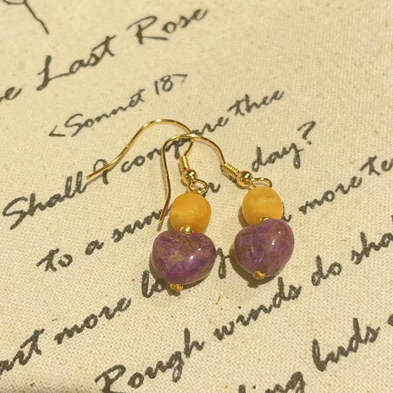 南非舒俱来桃红屁桃蜜蜡耳钩S925（南栩）AZB10646,珠宝/钻石/翡翠,手饰,淘宝优惠券,粉丝福利购,淘宝优惠卷