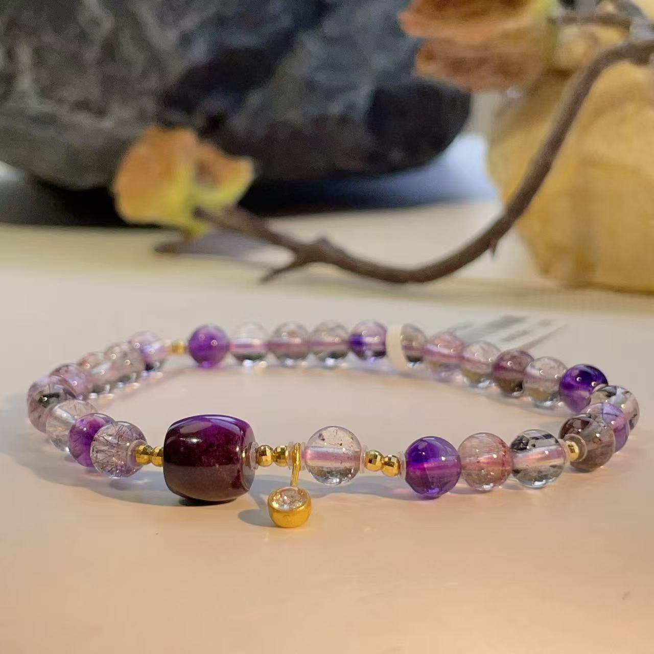 舒俱来皇家紫直切超七0.5手串