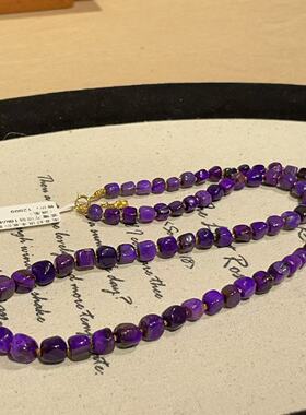南非舒俱来高阶皇家紫魔方项链18k/45cm（璃凰）AZB9662