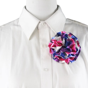 广西大寺收费站职业装10厘米别针胸花领花团装招标设计免费出图样