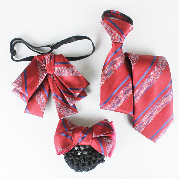 辽宁红行红色领带领花头花发夹