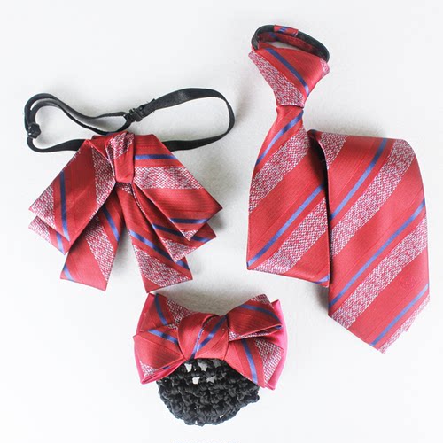 辽宁红行红色领带领花头花发夹